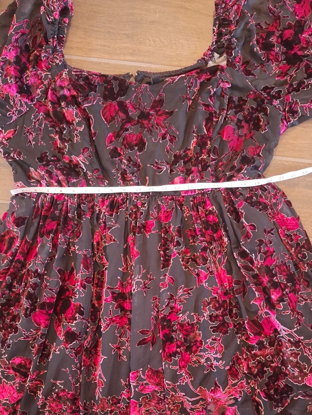 Torrid Velvet Burnout Babydoll Sweetheart Neckline Mini Dress Plus Size 22 - Picture 11 of 12